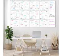 Massive Chalkboard Calendar: Recyclable Partition Plotter, Erasable Agenda Sheet, Giant Organization Diagram, Task Team | With Bureaus House Learning Utility Repair