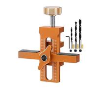 Massive gigo Hardware - Cabinet Door Mounting Jig | Heavy Hole Drilling Pattern Fastener Clip with Quick Edge Positioner, Drawer Holder