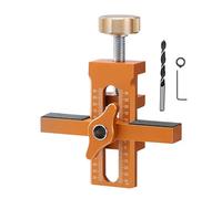 Massive gigo Hardware - Cabinet Door Mounting Jig | Heavy Hole Drilling Pattern Fastener Clip with Quick Edge Positioner, Drawer Holder