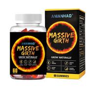 Massive Girth Male Enhancement Gummies, Enhance Pleasure & Performace, Powerful Natural Ingredients, Unique Formula 60 Gummies, 30 Servicing (1 Month Supply)