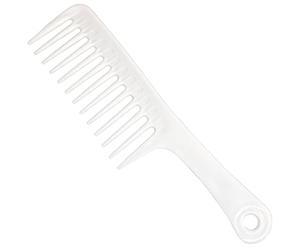 Massive Jumbo Wide Tooth Detangler Big Huge Comb Handle Afro Hair Basin Brush (White)