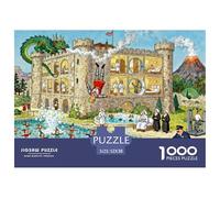 Massive Medieval Castle Wooden Jigsaw Puzzle Waterproof 1000 Piece Puzzles for Adults Impossible Challenging Games
