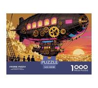 Massive Steampunk Airship Wooden Jigsaw Puzzle Waterproof 1000 Piece Puzzles for Adults Colourful Home Decoration