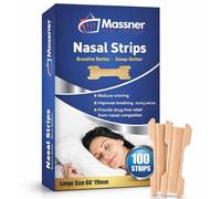 Massner Nasal Strips Large, 100 Pack - Extra Strength Anti Snoring Nose Strips - Drug-Free Sleep & Breathing Relief - Stop Snoring Aid for Men & Women with Nasal Congestion