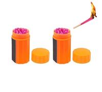 massoke Waterproof Matches Survival Kit, Windproof Matches with Case for Camping Hiking, 20pcs Stormproof Fire Starter, Outdoor Survival Kit (2Pack)
