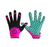 MASSOV EVO2 Sticky Football Gloves with ProTac Palms, 4D Sports Mesh & Mesh for Elite Fit & Superior Breathability - Youth - Miami Vice, Small