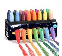 MASSRT 24 Colors Space Crayons for Toddlers, Mess Free Unbreakable Non-toxic Crayon Gifts, Easy to Hold Washable Crayons for Kids, Safe Coloring Gifts for Babies and Children