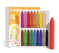 MASSRT Jumbo Crayons for Toddlers, 18 Colors Mess Free Unbreakable Crayon Gifts, Easy to Hold Washable Crayons for Kids, Safe Coloring Gifts for Babies and Children