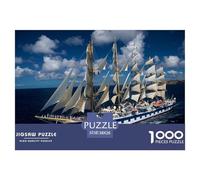 Mast Boat,sailing Ship Jigsaw Puzzles Waterproof 1000 Piece Puzzle for Adults Impossible Challenging Puzzle Games
