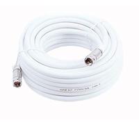 Mast Digital Smedz 15 m RG6 Satellite TV Coax Cable Extension Kit with Fitted Compression F Connectors for Sky HD, Freesat & Virgin - White YCAB02F/1