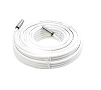 MAST DIGITAL YCAB01J Smedz 15 m TV Aerial Cable Extension Kit with Premium Fitted Compression IEC Male to Female Connectors - White