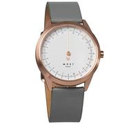 MAST Milano 24 hour single hand watch for men, white/grey, Strap.