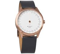 MAST MILANO 24 Hour Single Hand Watch for Men, White/Slate, Strap.