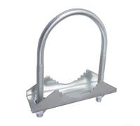 Mast Mount Clamp for Antenna Installation on Vertical or Horizontal Poles Compatible with Ham Radio TV Cellular and Outdoor Equipment Mounting (E)