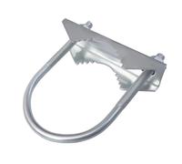 Mast Mounting Clamp for Round Pipe Poles 1-1.8 in Diameter Heavy-Duty Metal U-Bolt Bracket with Rust-Resistant Electroplated Finish Compatible Having Tv Cellular Ham Pcs Antennas(B)