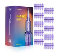 Mast Pro Tattoo Needles, 50 Pieces Assorted Sizes #10 1001RL 1003RL 1005RL 1007RL 1005RS 1007RS 1009RS 1009RM 1011RM 1007M, Disposable Round Liner Shader Magnum Set For All Styles