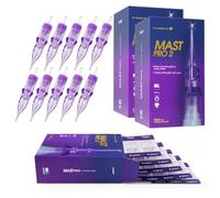 Mast Pro2 Tattoo Cartridges Needle Kit Mixed Size 100 pcs #12 0.35mm | Bugpin Round Liner Curved Magnum Shader Tattoo Needle 1RL 3RL 5RL 7RL 7M 9M 11M 7RM 9RM 11RM for Tattoo Gun Machine Pen