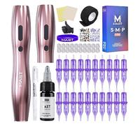 Mast Tattoo Kit Cordless Rotary Tattoo Machine gun Kit complete for beginners 2Pcs Changeable Battery Power Supply 20Pcs Tattoo Cartridge Needles