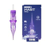 Mast Tattoo Needles 1201RL 20Pcs Premium 18mm Long Tips Pro Tattoo Cartridge Needles Diameter 0.35mm Round Liner Precision Work for Artists
