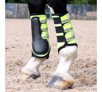 Masta Air-Flux 3D Air-Mesh Brushing Boots - Breathable & Lightweight Protection for Joints & Tendons, Set of 2 COB Yellow