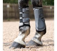 Masta Air-Flux 3D Air-Mesh Brushing Boots - Breathable & Lightweight Protection for Joints & Tendons, Set of 2 XFULL Grey