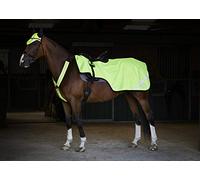 Masta Exercise Sheet for Horses - Waterproof with Hi Viz Strips Horse Wrap Around Rug - Easily Attachable & Breathable Fabric - Perfect for Wet Weather Conditions - Yellow, Size EXTRA FULL
