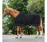 Masta Horse Fleece Stable Rug - Protective Super Soft Sheet for Horses - Equestrian Show Travel Blanket - Breathable Anti-Rub lining - Black, Size 6ft 9inch