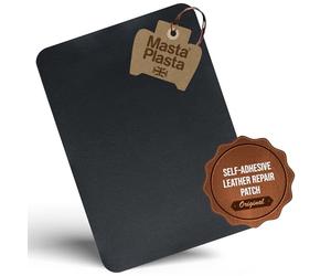 MastaPlasta Original Easy All-in-One Leather Repair Kit. Leather Patches for Sofas Self Adhesive - Black 28cm x 20cm (11in x 8in) - Upholstery Leather Repair Patch for Car Seats, Chairs, DIY, Craft