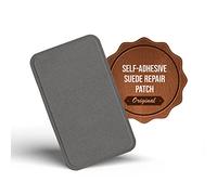 MastaPlasta Premium Suede and Velvet Fabric Repair Patch Self Adhesive - Grey 10cm x 6cm (4in x 2.4in). Upholstery-Quality Repair Patches for Sofas, Car Seats, Bags, Jackets, DIY