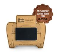 MastaPlasta Self-Adhesive Premium Leather Repair Patch - Black 10cm x 6cm (4in x 2.4in). Your Easy Upholstery-Quality Leather Repair Kit for Sofas, Car Interiors, DIY, Craft