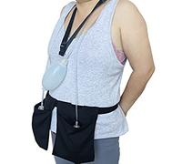 Mastectomy Drain Holder Pouches Neck Shower Lanyard Set for Breast Cancer After Tummy Tuck JP Drainage Bulbs Pockets Nephrostomy Post Surgery Recovery Black