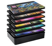 Master 150 Colored Pencil Mega Set with Premium Soft Thick Core Vibrant Color Leads in Tin Storage Box - Professional Ultra-Smooth Artist Quality - Blending, Shading, Layering, Adult Coloring Books