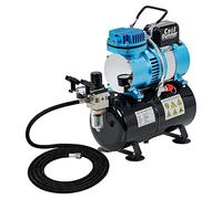 Master Airbrush 1/5 HP Cool Runner II Dual Fan Tank Air Compressor Kit Model TC-326T - Professional Single-Piston with 2 Cooling Fans, Runs Longer Without Overheating - Regulator Water Trap, Holder