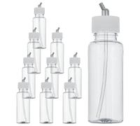 Master Airbrush® Brand 10-Pack TB-009 3.4-Ounce (100cc) Plastic Round Bottles, Airbrush Bottles, Works with Dual Action Master, Badger, Paasche, Iwata Airbrushes