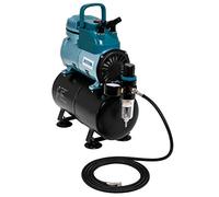 Master Airbrush Model TC 40T Cool Runner Professional High Performance Single Piston Air Compressor with 3 Litre Interkont Air Tank, Brackets, Regulator Water Trap Filter and Air Hose