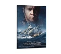 Master And Commander The Far Side of The World Poster Wall Art Canvas Aesthetic Cover Poster Vintage Music And Movies Decorative Painting for Living Room Bed Room 16x24inch(40x60cm) Frame-style