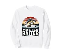 Master Baiter Bass Fishing Angler Retro Sunset Sweatshirt