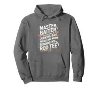 Master Baiter Fishing An Angler Fisherman Pullover Hoodie, Adult Unisex, Asphalt Grey, X-Large