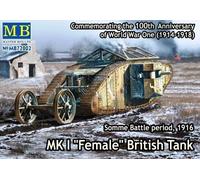 Master Box 72002 1:72nd scale MK I Female British Tank Somme Battle period, 1916