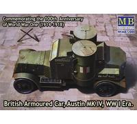 Master Box 72008 1:72nd scale British Armoured Car, Austin MK IV WW I Era