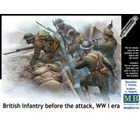 Masterbox 1:35 Scale British Infantry/Before The Attack/WWI era Construction Kit (Grey)