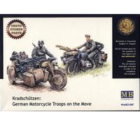 Masterbox 1:35 Scale Kradschutzen German Motorcycle Troops on The Move, 13 x 13 x 38 millimetres