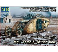 Masterbox 1:72 Scale MK I Female British Tank, Somme Battle 1916" Assembly Parts
