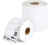 MASTER BRAND 4X6 Direct Thermal Printer Labels Roll 100mm x 150mm 500 White Permanent Adhesive Shipping Labels Rolls Compatible for Zebra, MUNBYN Printers to use on Amazon, Royal Mail Label