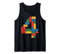 Master Builder 4th Birthday Four 4 Years Old Building Brick Tank Top