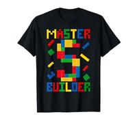Master Builder 5 Years Old 5th Birthday Building Blocks Boys T-Shirt