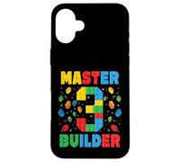 Master Builder Age 3rd Birthday Squad Block Building Case for iPhone 16 Plus