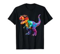 Master Builder Boys Kids Building Bricks Toys Dinosaur T-Rex Value Graphic T-Shirt, Men, Black, S