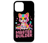 Master Builder Cat Lover Building Bricks Blocks Kids Girls Case for iPhone 12 mini