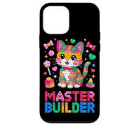 Master Builder Cat Lover Building Bricks Blocks Kids Girls Case for iPhone 12 mini